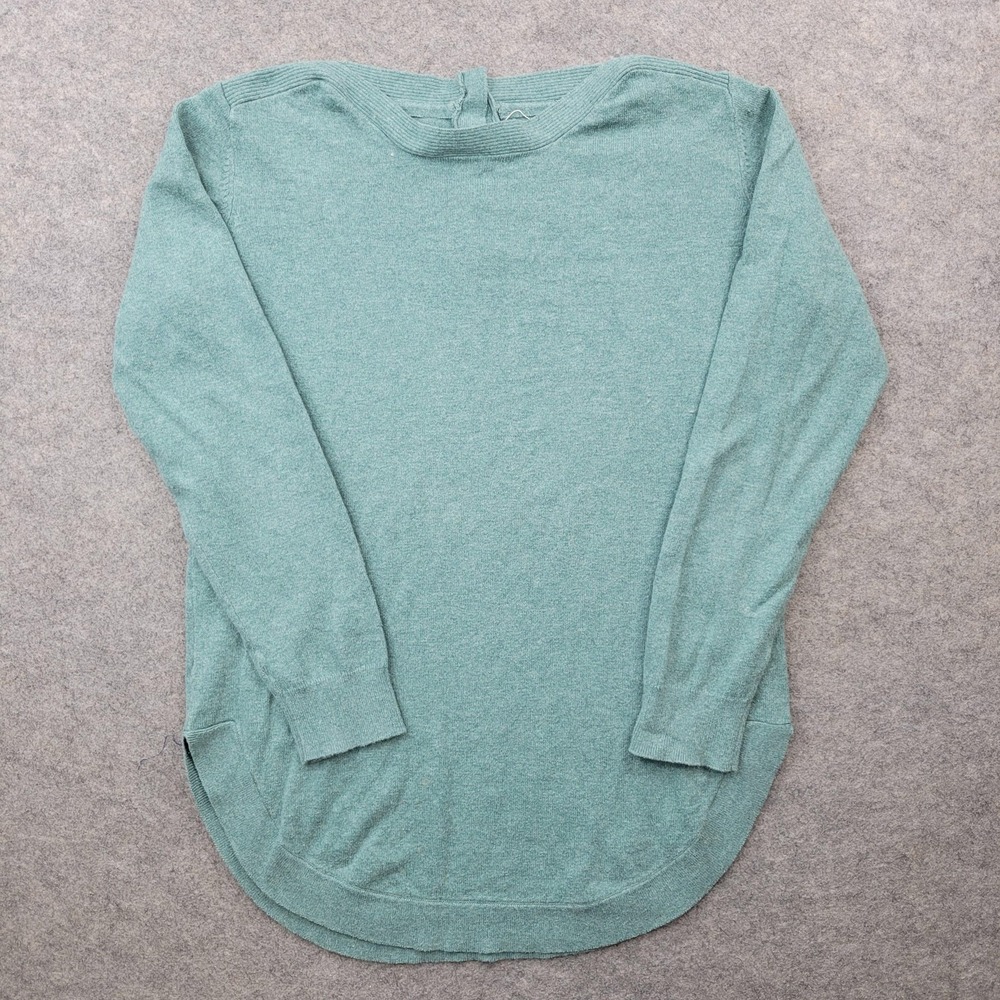 FatFace Sweater Womens Size 6 Green Cotton Wool Boat Neck Tunic Long Sleeve‎